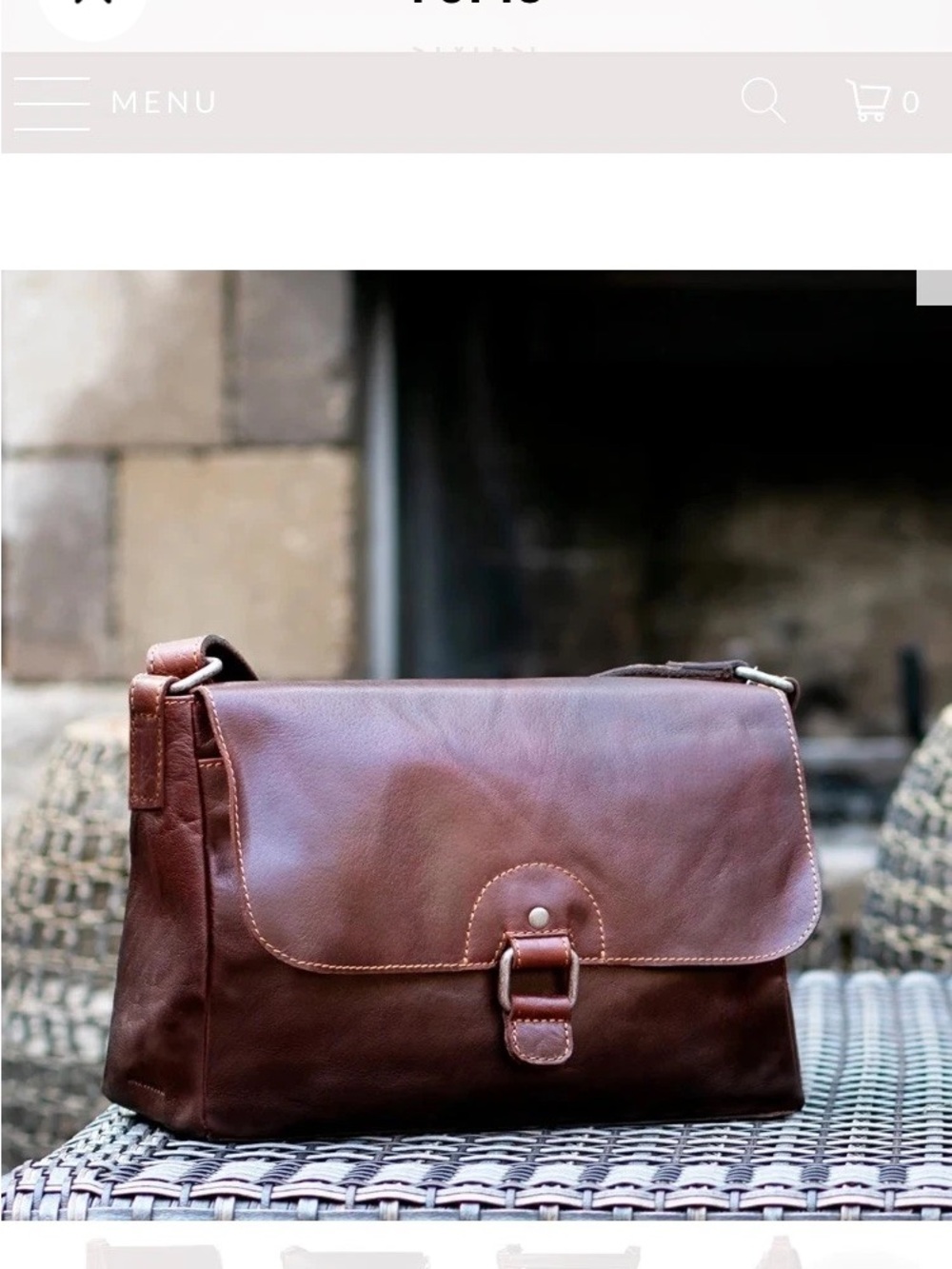 Jack George’s Brown Leather Olivia Crossbody Bag  #7218